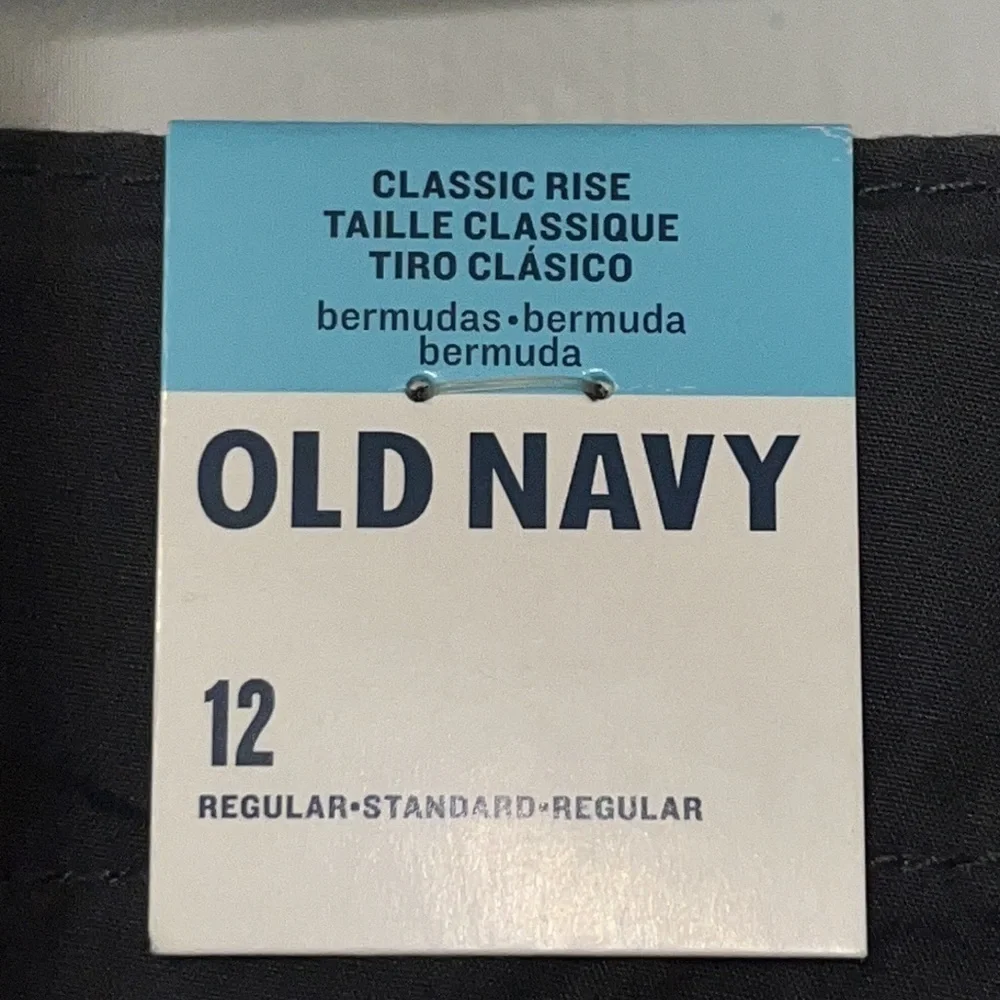 Old Navy Girls Twill Bermuda Shorts Gray Grey 12 Summer Spring